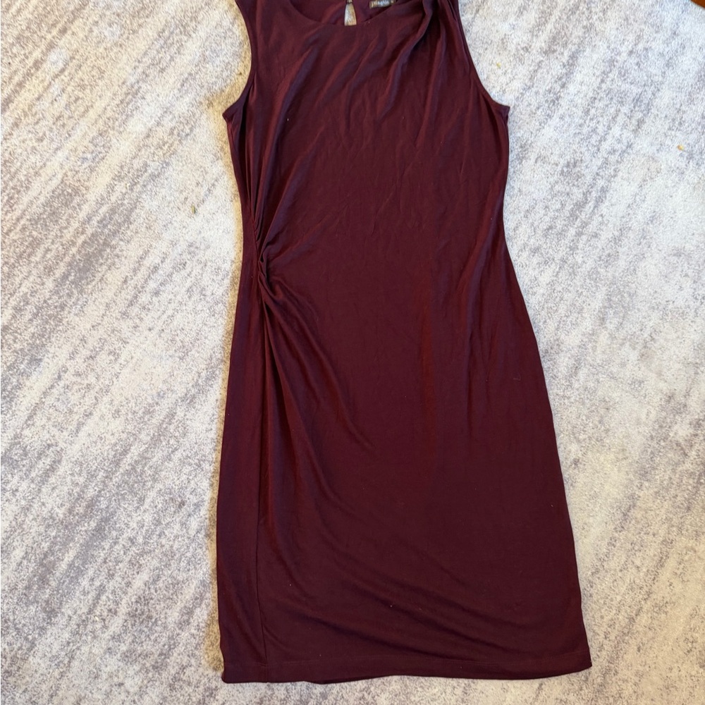 J. McLaughlin Sleeveless Burgundy Midi Dress